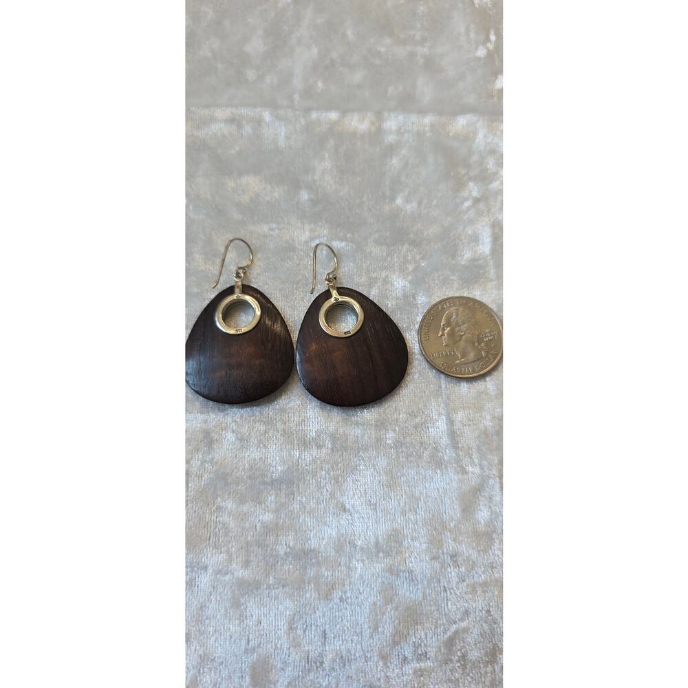 Silpada Vintage, Retired Sonokeling Wood Dangle Earrings - Picture 4 of 5